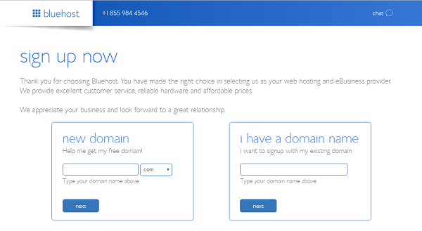 How to make a website in Wordpress choose a domain name screenshot